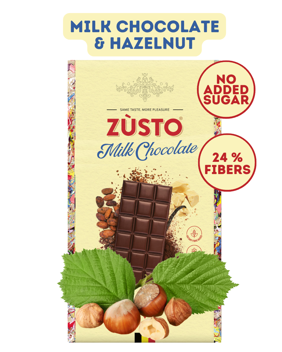 Zùsto Milk Chocolate Bar with Hazelnut